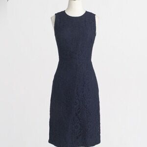 J. Crew Blue Midi Sheath Dress Cocktail Sleeveless